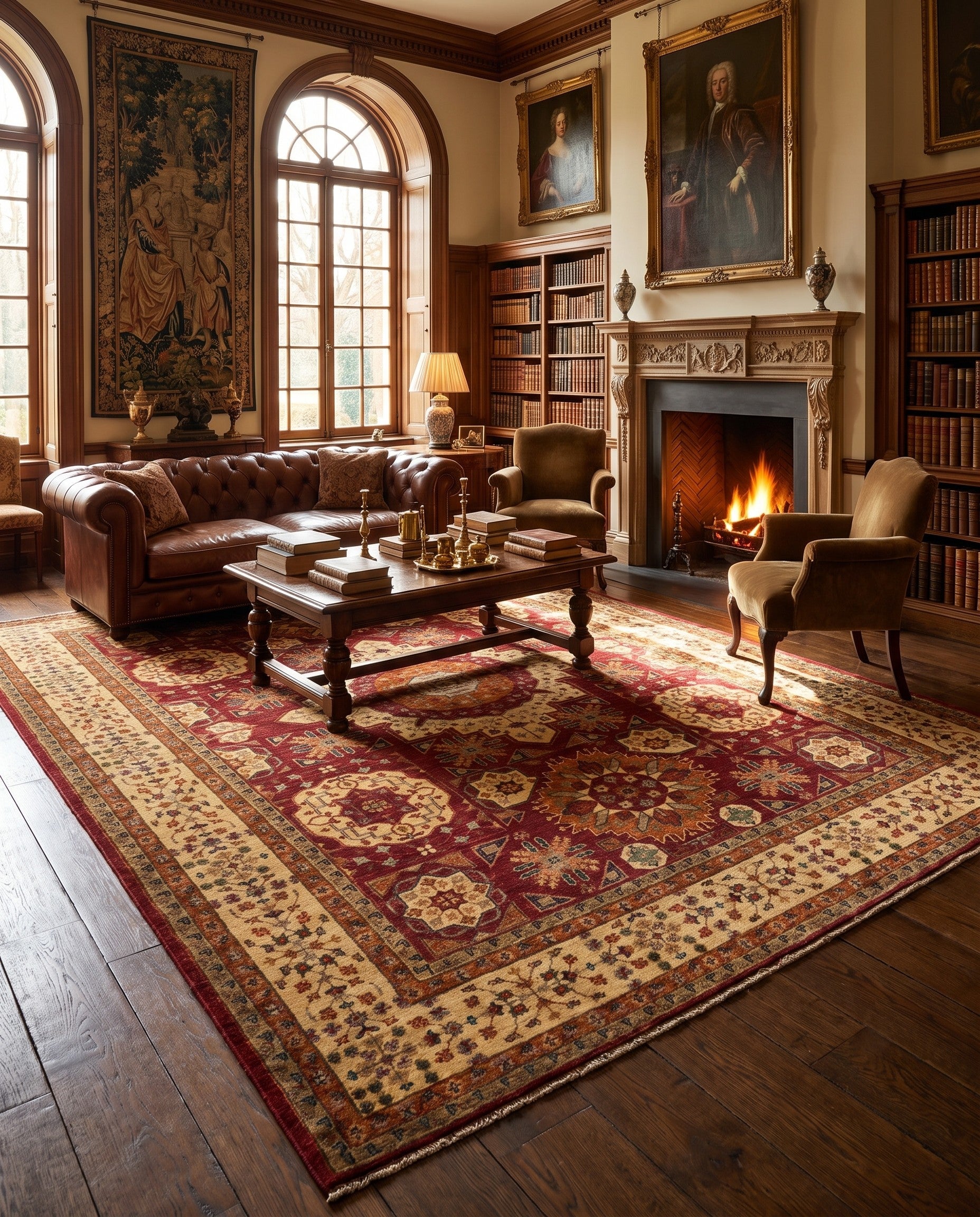 8' 10 x 12' 3 Hand Knotted Mamluk Ziegler Rug