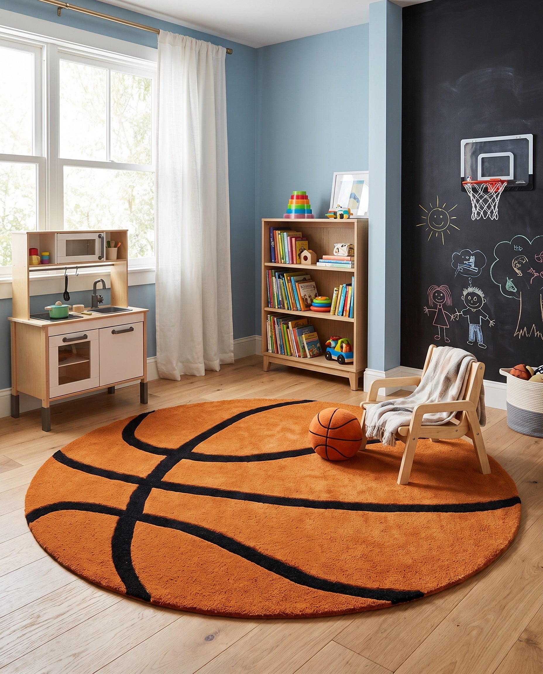 5' 1 x 5' 1 Playtime Kids Wool Freeform Rug