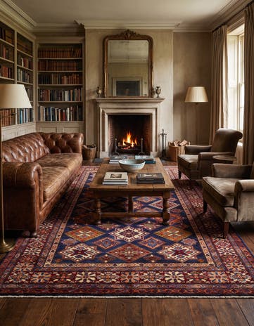 5' 11 x 8' 2 Hand Knotted Kazak Rug
