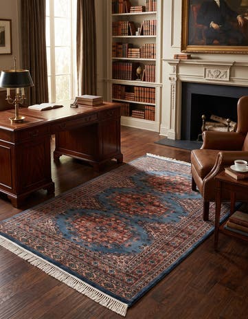 4' 4 x 5' 11 Hand Knotted Bokhara Wool Rug