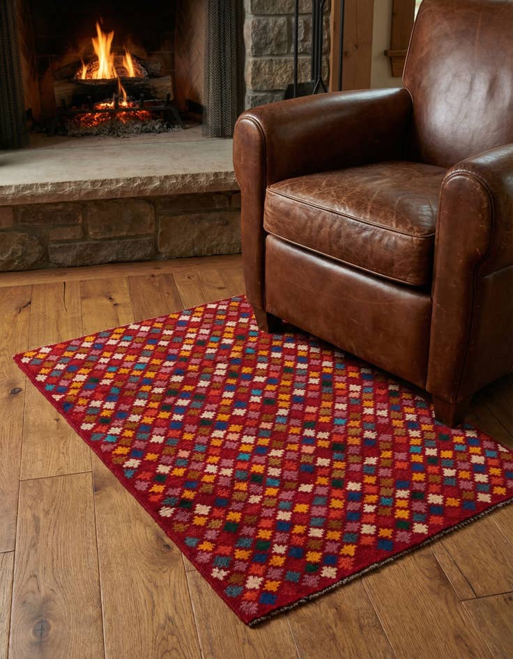 Detail image of 3' x 4' 7 Hand Knotted Balouch Wool Rug