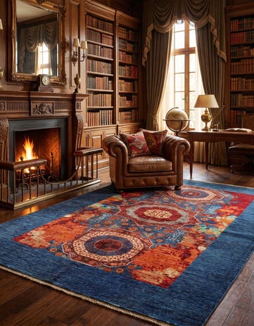 5' 10 x 8' 2 Hand Knotted Mamluk Ziegler Rug