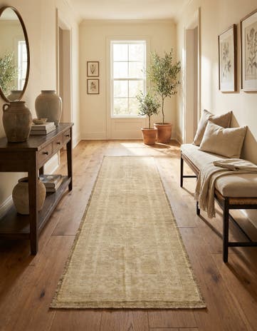 2' 8 x 10' 5 Hand Woven Oushak Wool Runner Rug