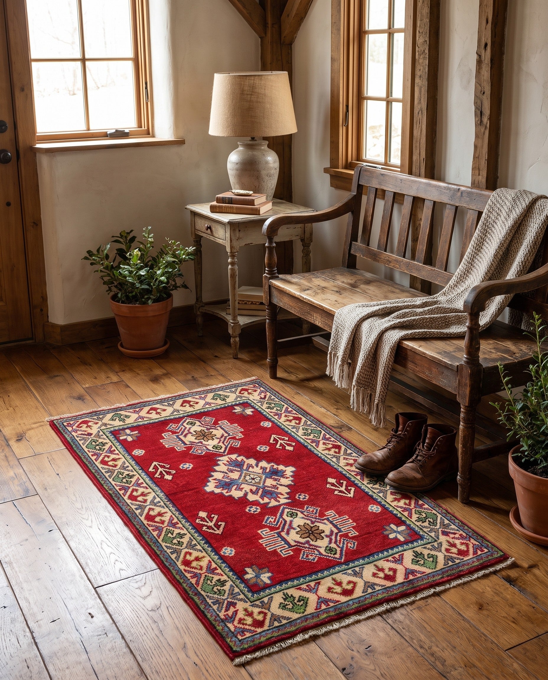 2' 1 x 3' 2 Hand Knotted Kazak Rug
