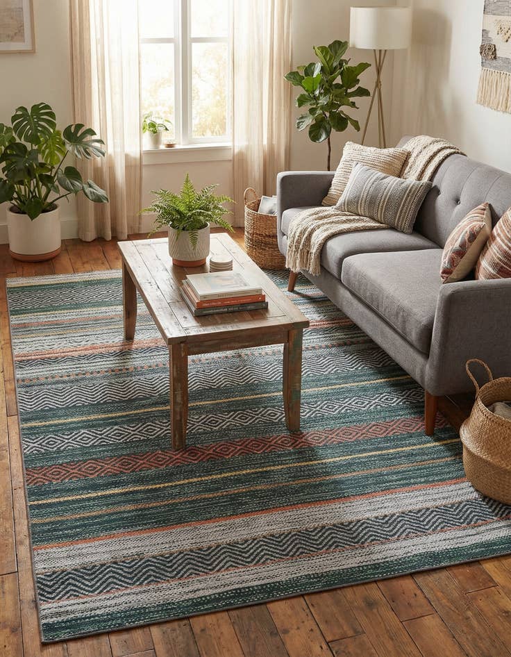 Detail image of 6' x 9' Washable Yara Rug