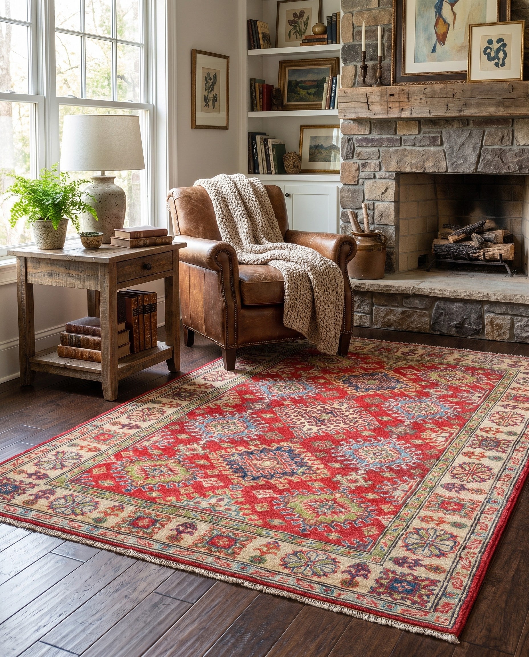 3' 10 x 6' Hand Knotted Kazak Rug