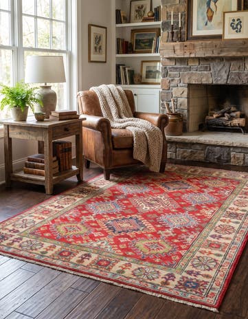 3' 10 x 6' Hand Knotted Kazak Rug