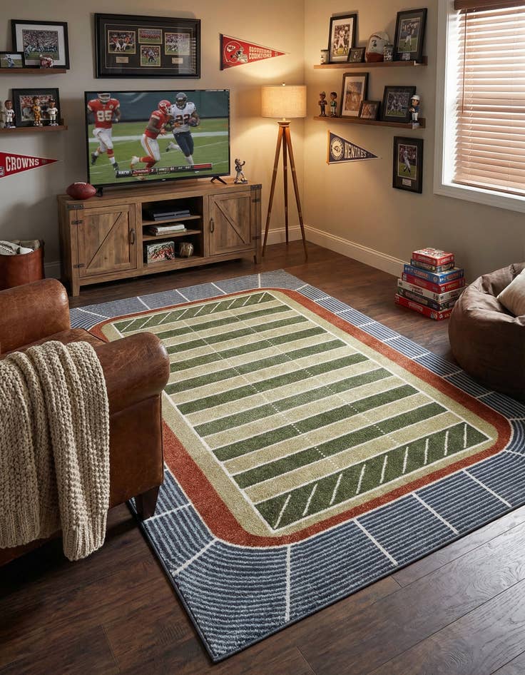 Detail image of 4' x 6' Sports Washable Rug