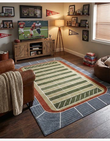4' x 6' Sports Washable Rug
