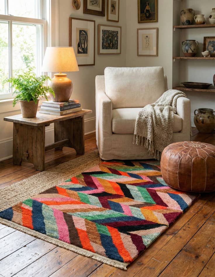 Detail image of 2' 8 x 4' 1 Hand Knotted Balouch Wool Rug