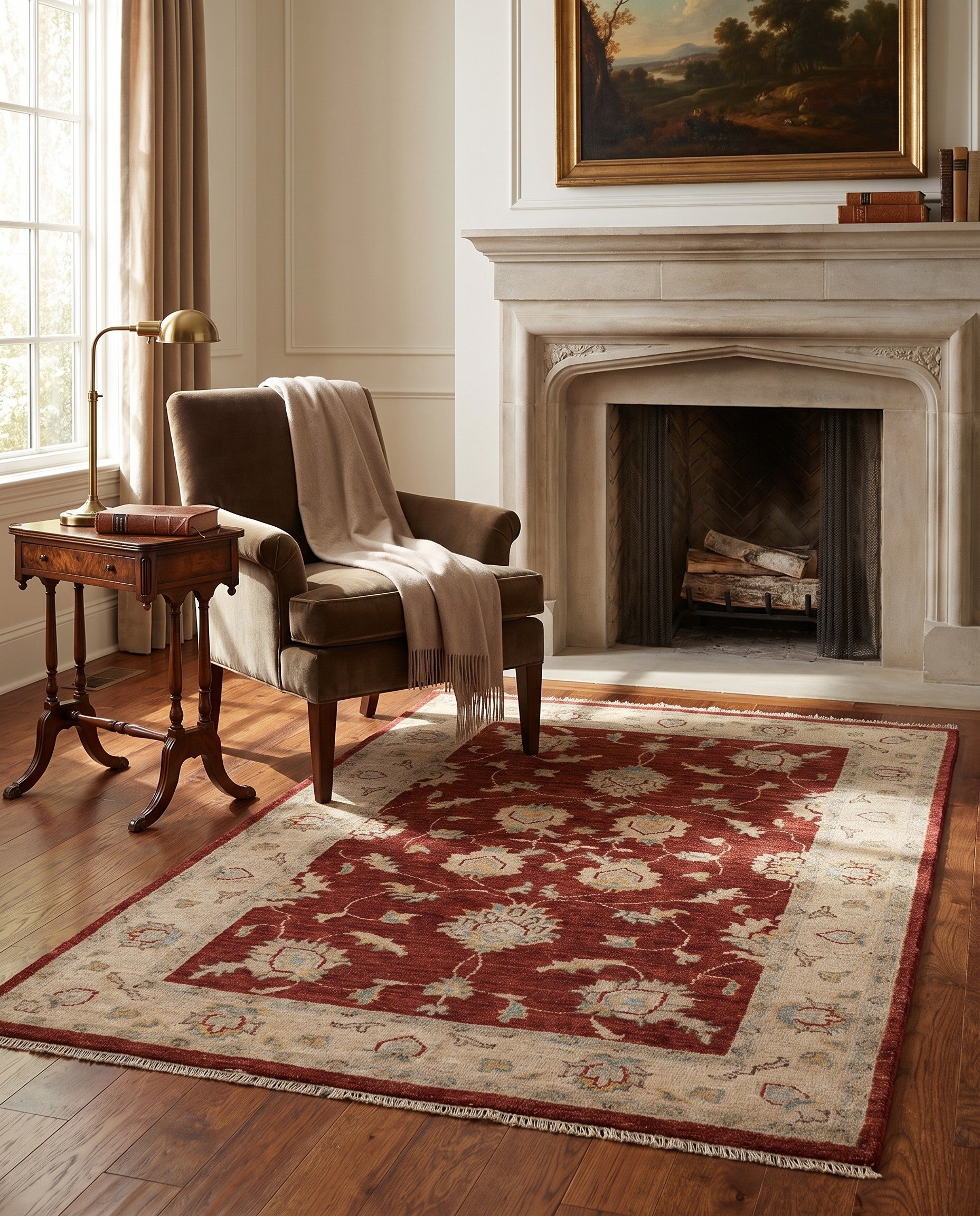 2' 11 x 4' 9 Hand Knotted Ziegler Rug