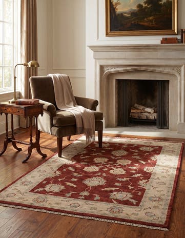 2' 11 x 4' 9 Hand Knotted Ziegler Rug