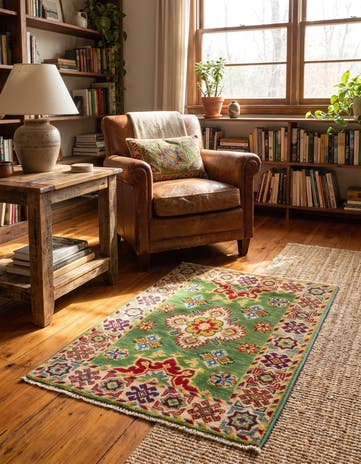 2' 1 x 2' 11 Hand Knotted Kazak Rug