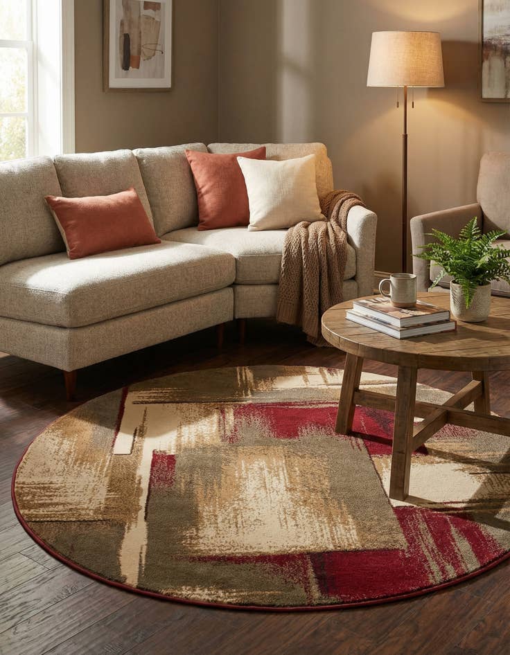 Detail image of 4' x 4' Coffee Shop Round Rug