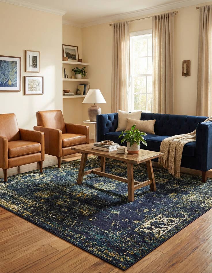 Detail image of 7' 10 x 7' 10 Monte Carlo Square Rug