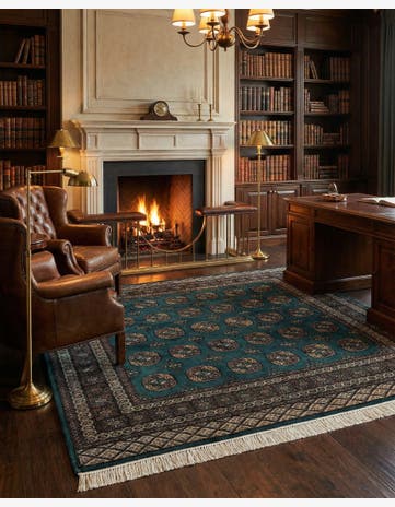 4' 2 x 6' 1 Hand Knotted Bokhara Oriental Wool Rug