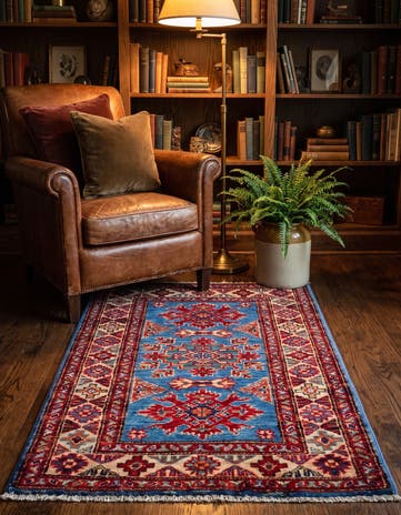 2' x 3' 3 Hand Knotted Kazak Rug