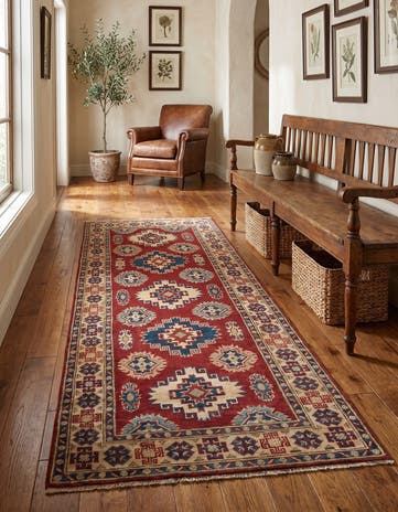 2' 8 x 6' 6 Hand Knotted Kazak Runner Rug