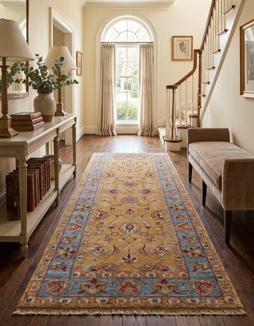 2' 6 x 6' 10 Hand Knotted Pershawar Ziegler Runner Rug