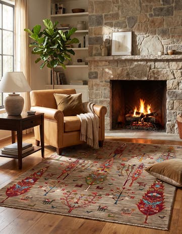 5' 1 x 6' 6 Hand Knotted Ariana Ziegler Rug