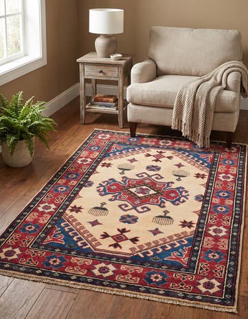 2' 7 x 4' 3 Hand Knotted Kazak Rug
