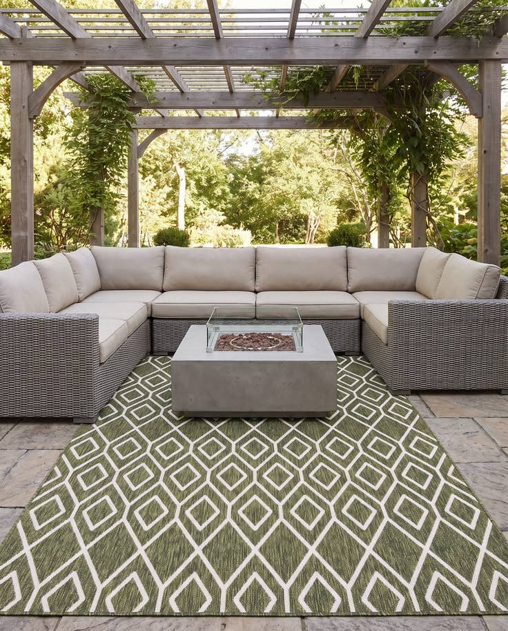 Detail image of 6' x 9' Easy-Clean Jill Zarin Turks and Caicos Indoor / Outdoor Rug