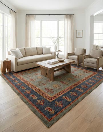 Light Blue Kashkuli Gabbeh Rug