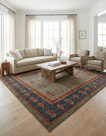 Light Blue Kashkuli Gabbeh Rug