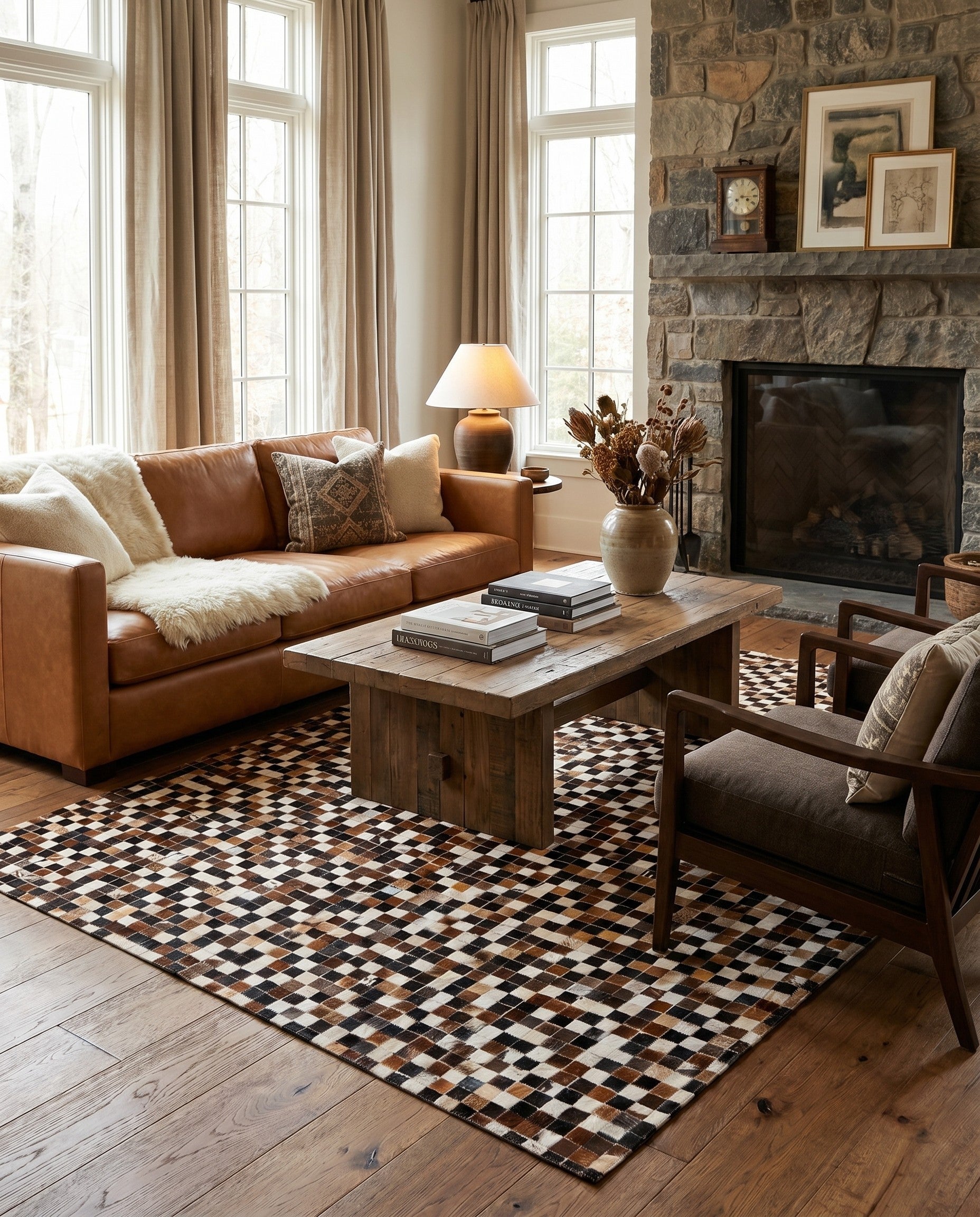 5' 5 x 7' 9 Cowhide Stocks Rug