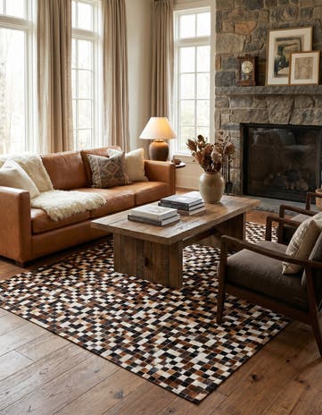 5' 5 x 7' 9 Cowhide Stocks Rug