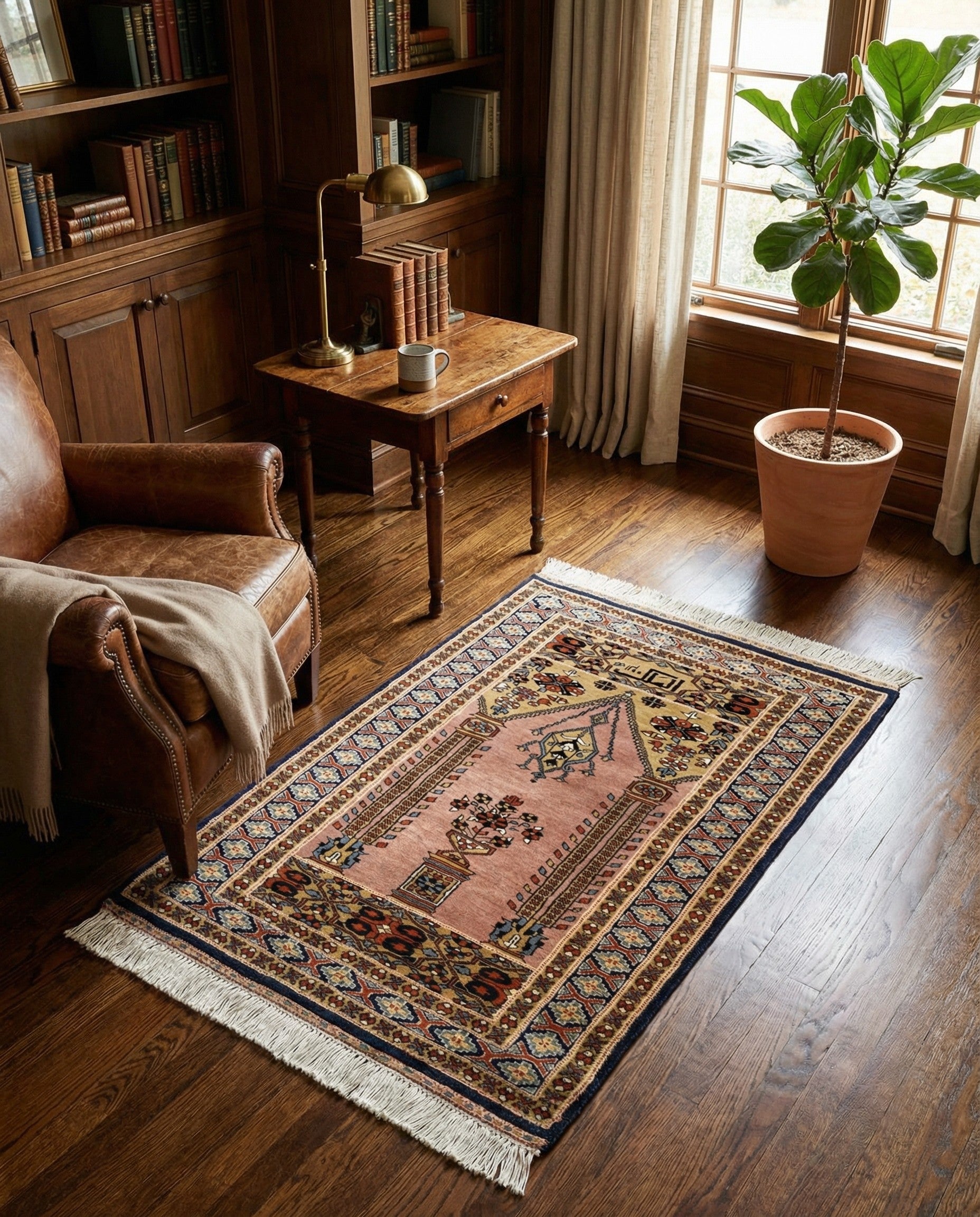 2' 8 x 4' 3 Hand Knotted Bokhara Oriental Wool Rug