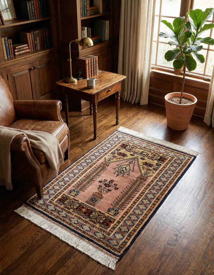 Detail image of 2' 8 x 4' 3 Hand Knotted Bokhara Oriental Wool Rug