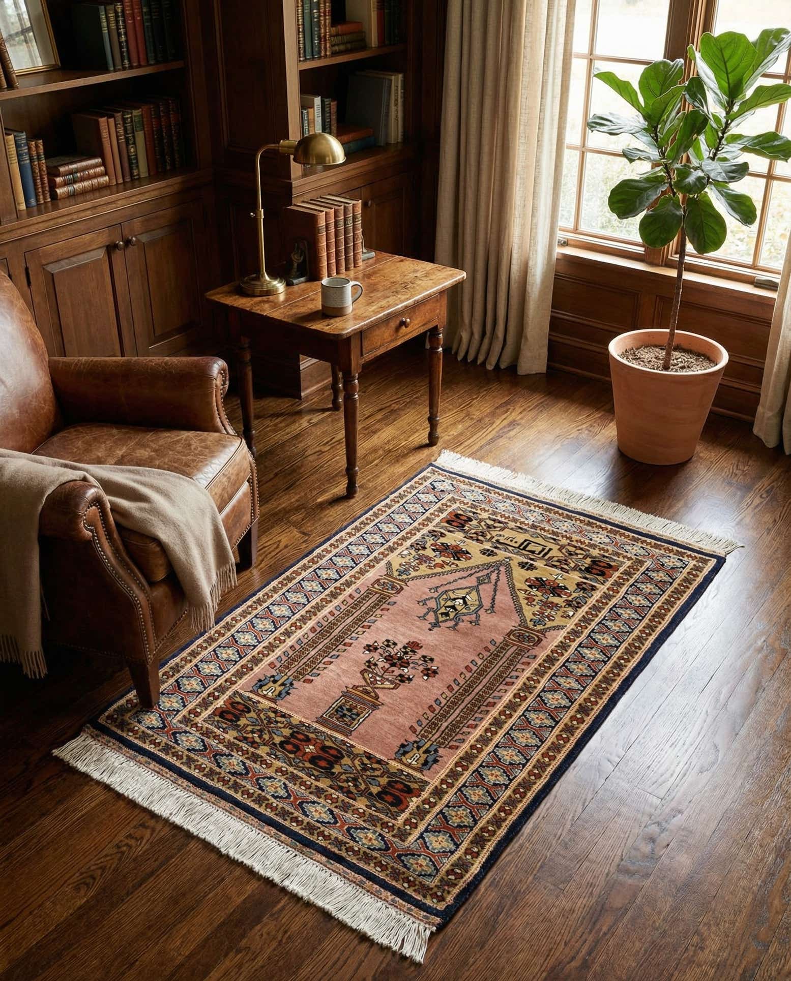 2' 8 x 4' 3 Hand Knotted Bokhara Oriental Wool Rug