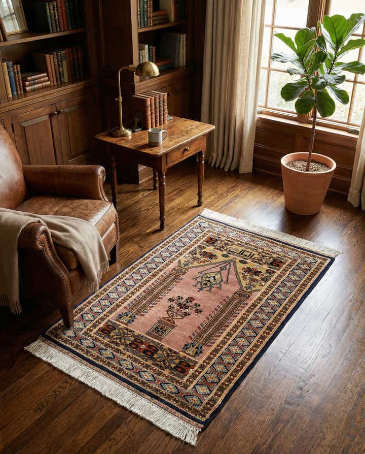 2' 8 x 4' 3 Hand Knotted Bokhara Oriental Wool Rug