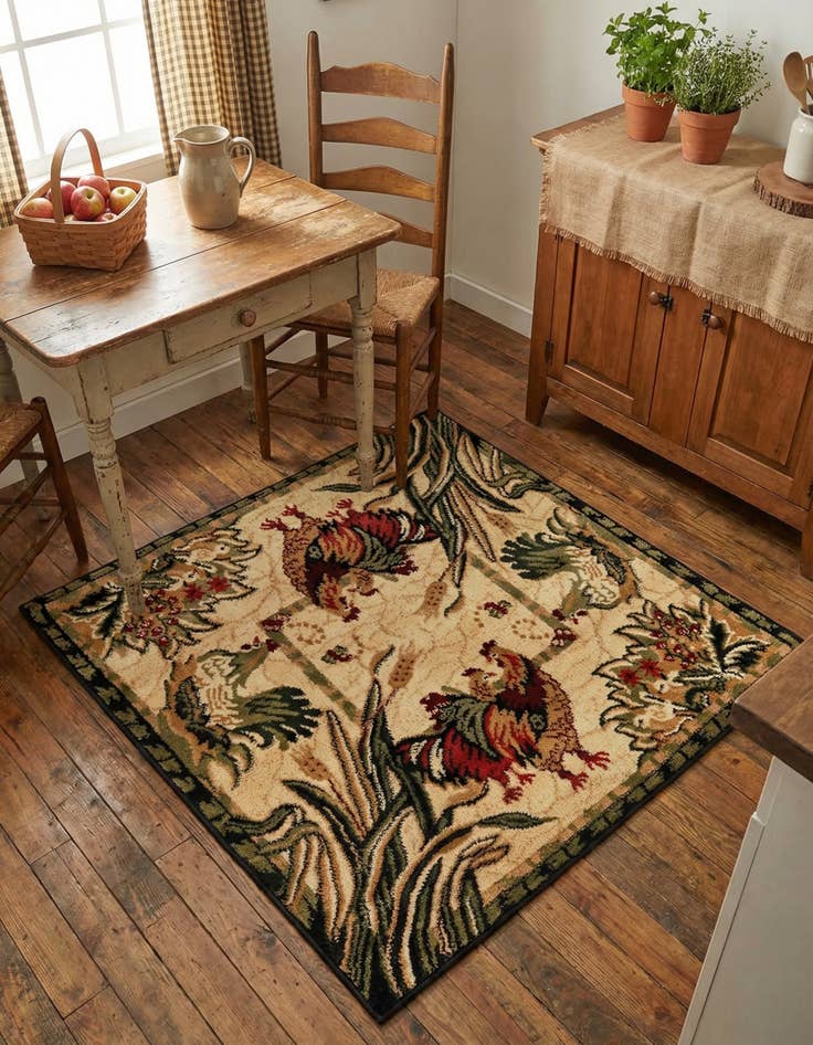 Detail image of 3' x 3' Country Square Rug