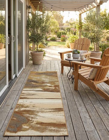 2' x 6' Easy-Clean Modern Indoor / Outdoor Runner Rug