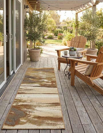 2' x 6' Easy-Clean Modern Indoor / Outdoor Runner Rug