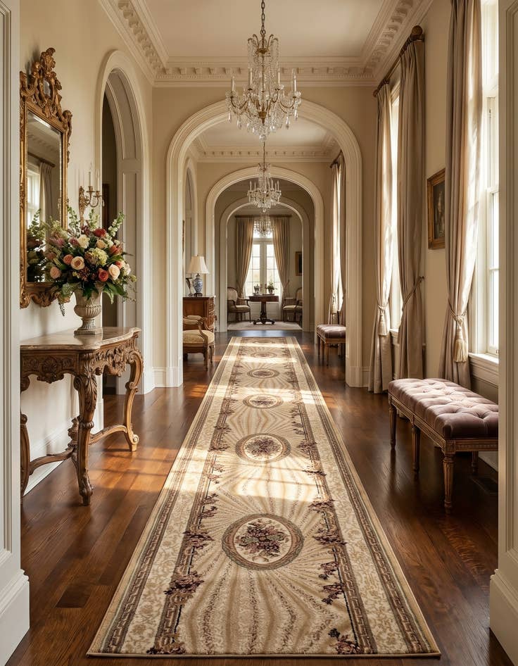 Detail image of 2' 7 x 100' Tabriz Design Runner Rug