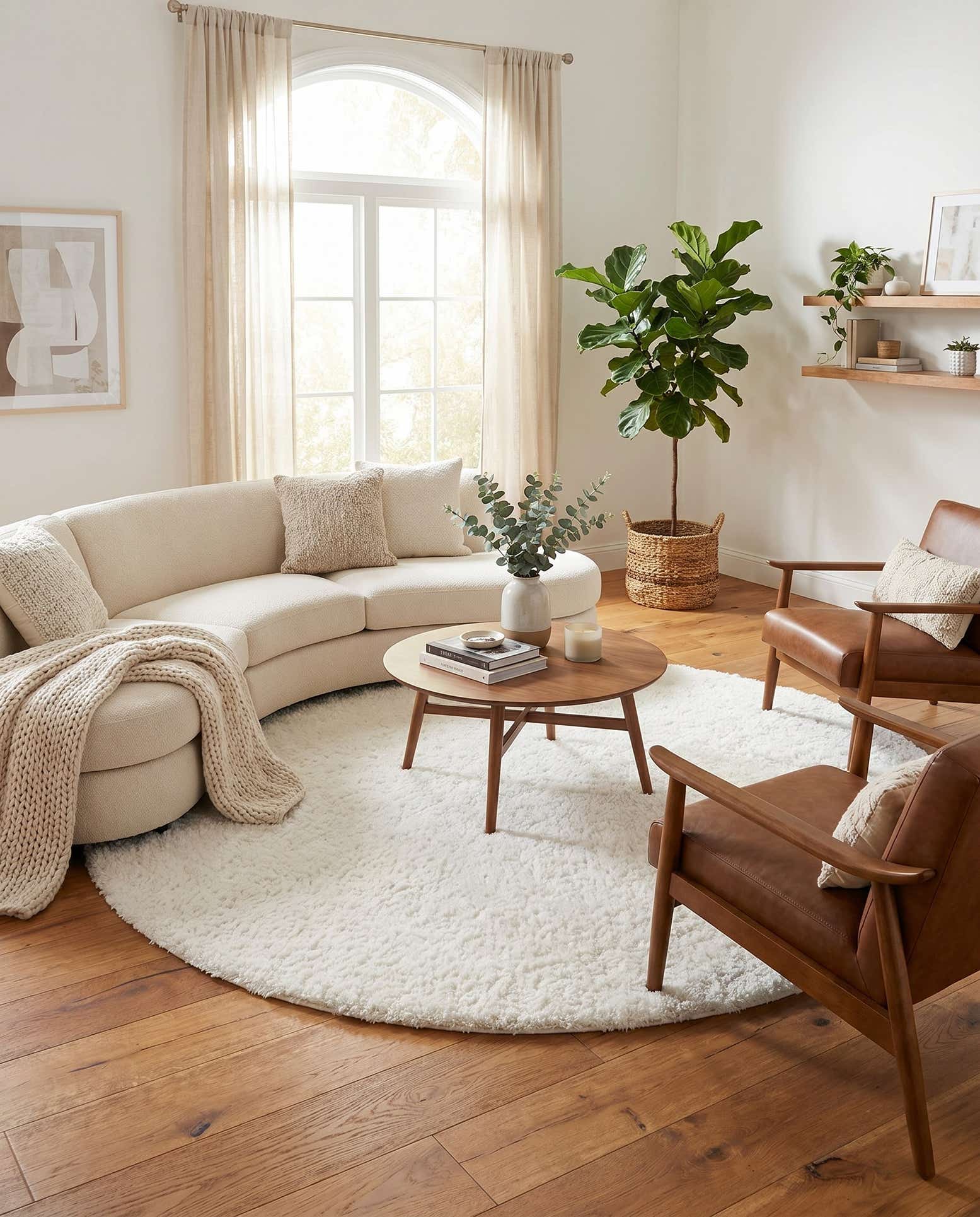 10' x 10' Zermatt Shag Round Rug
