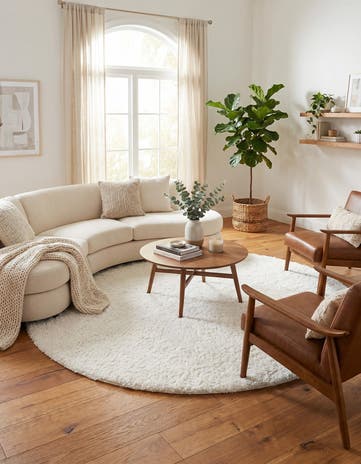 10' x 10' Zermatt Shag Round Rug