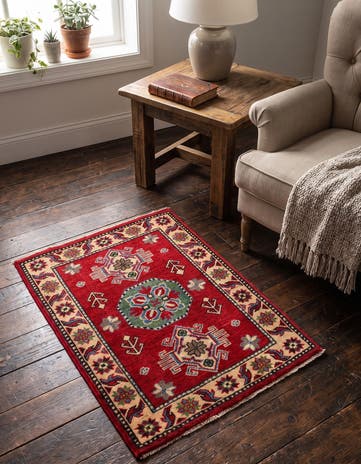 2' 1 x 2' 11 Hand Knotted Kazak Rug