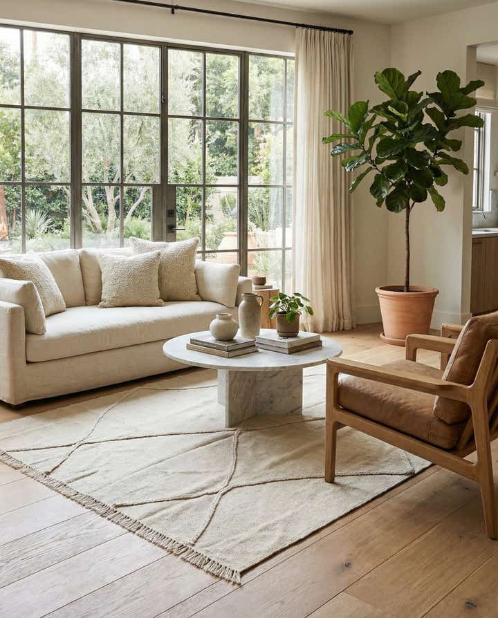 4' x 5' 3 Hand Woven Kilim Modern Wool Rug