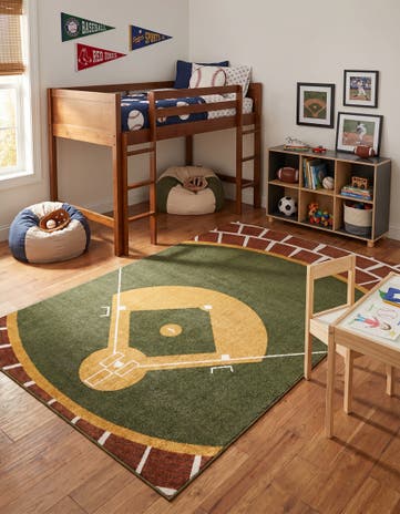 6' x 9' Sports Washable Rug