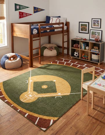 6' x 9' Sports Washable Rug