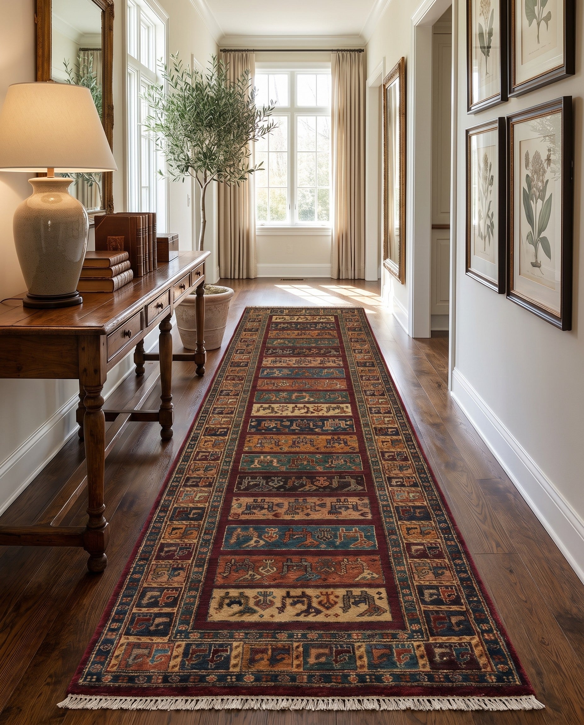 2' 9 x 9' 11 Hand Knotted Ariana Ziegler Runner Rug