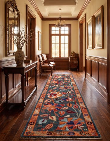 2' 8 x 9' 10 Hand Knotted Peshawar Ziegler Runner Rug