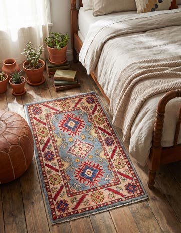1' 11 x 3' 1 Hand Knotted Kazak Rug