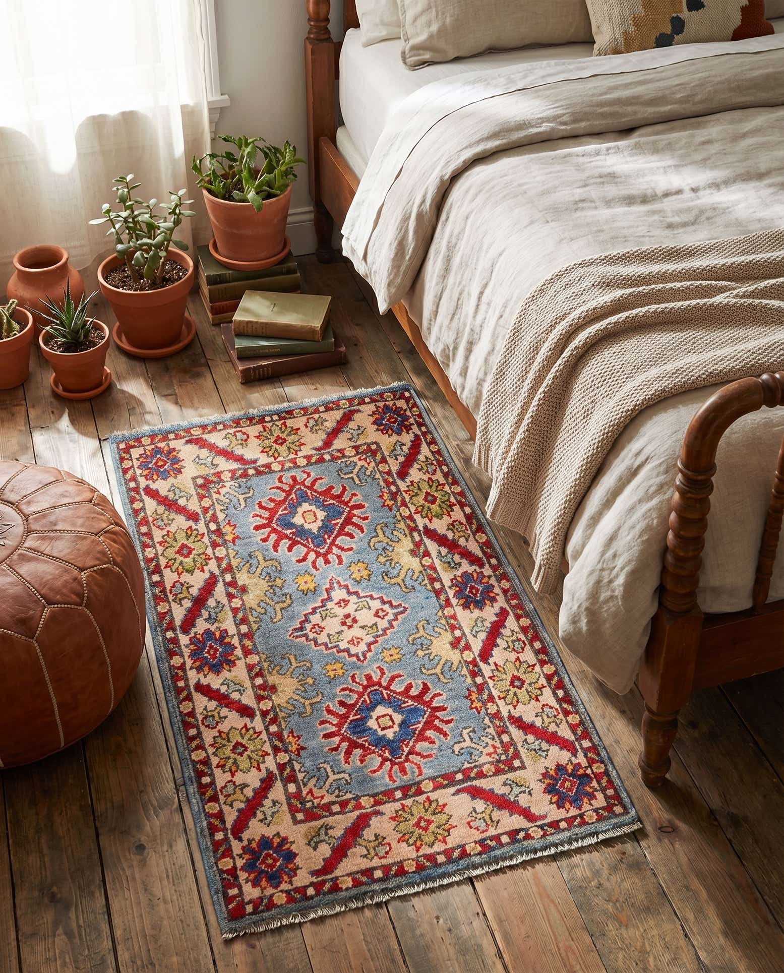 1' 11 x 3' 1 Hand Knotted Kazak Rug