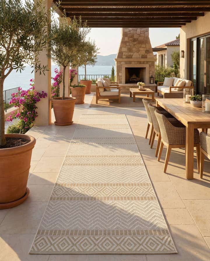 4' x 82' Easy-Clean Indoor / Outdoor Runner Rug