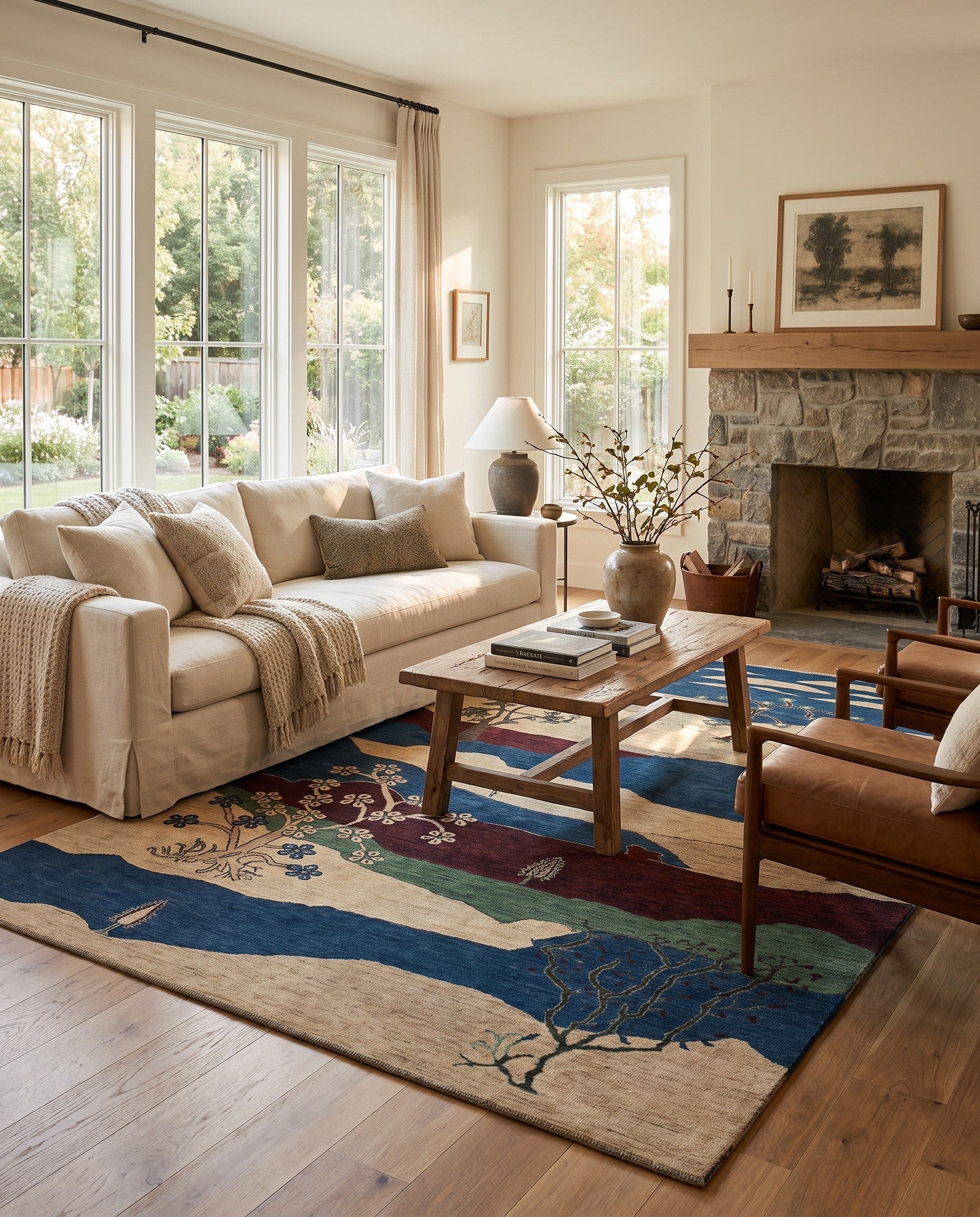 6' 8 x 9' 7 Hand Knotted Ziegler Modern Rug